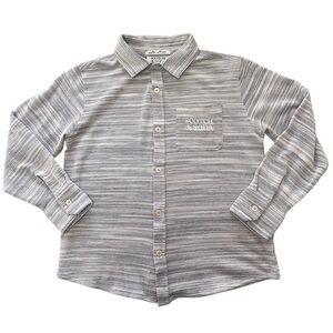 Boys Scotch & Soda Button Down Grey & White Size Medium